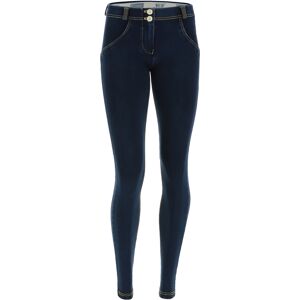 Freddy Pantalone WR.UP® skinny vita e lunghezza regular in denim scuro Jeans Scuro-Cuciture Gialle Donna Small