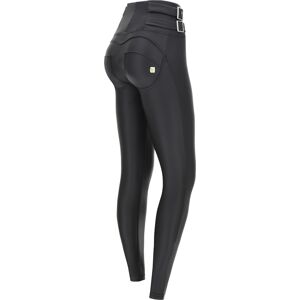 Freddy Pantaloni push up WR.UP® similpelle vita super alta con fibbie Nero Donna Small