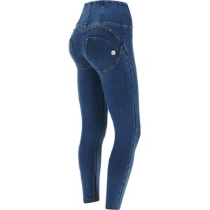 Freddy Jeans denim scuro WR.UP® 7/8 a vita alta in fibra ecologica Dark Jeans-Yellow Seam Donna Extra Large