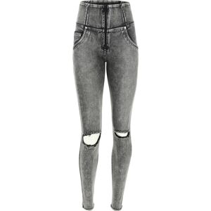 Freddy Jeans push up WR.UP® vita alta superskinny denim navetta marble e strappi Jeans Slavato-Cuciture Grigie Donna Small