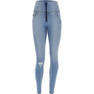 Freddy Jeans push up WR.UP® superskinny con vita alta in denim navetta con strappi Jeans Chiaro-Cuciture Gialle Donna Extra Large