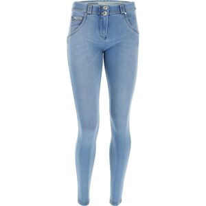 Freddy Jeans WR.UP® superskinny in denim navetta ecosostenibile effetto used Jeans Chiaro-Cuciture Gialle Donna Large