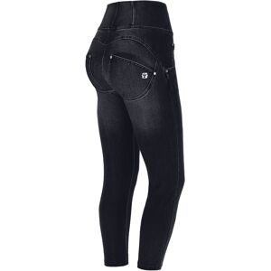 Freddy Jeans push up WR.UP® 7/8 superskinny vita alta con strappi Jeans Nero-Cuciture In Tono Donna Extra Large