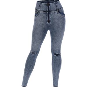 Freddy Jeans push up WR.UP® 7/8 curvy vita alta denim marble wash Jeans Slavato-Cuciture Gialle Donna Medium