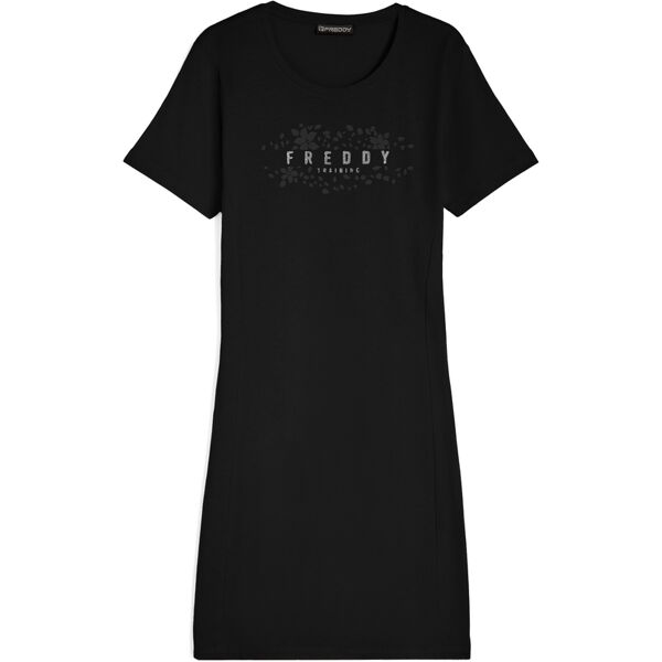 freddy abito estivo in jersey con stampa glitter nero donna small