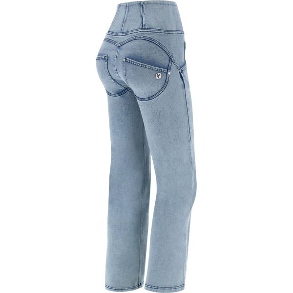 freddy jeans push up wr.up® wide leg cropped in eco denim chiaro light blue denim-blue s. donna extra large