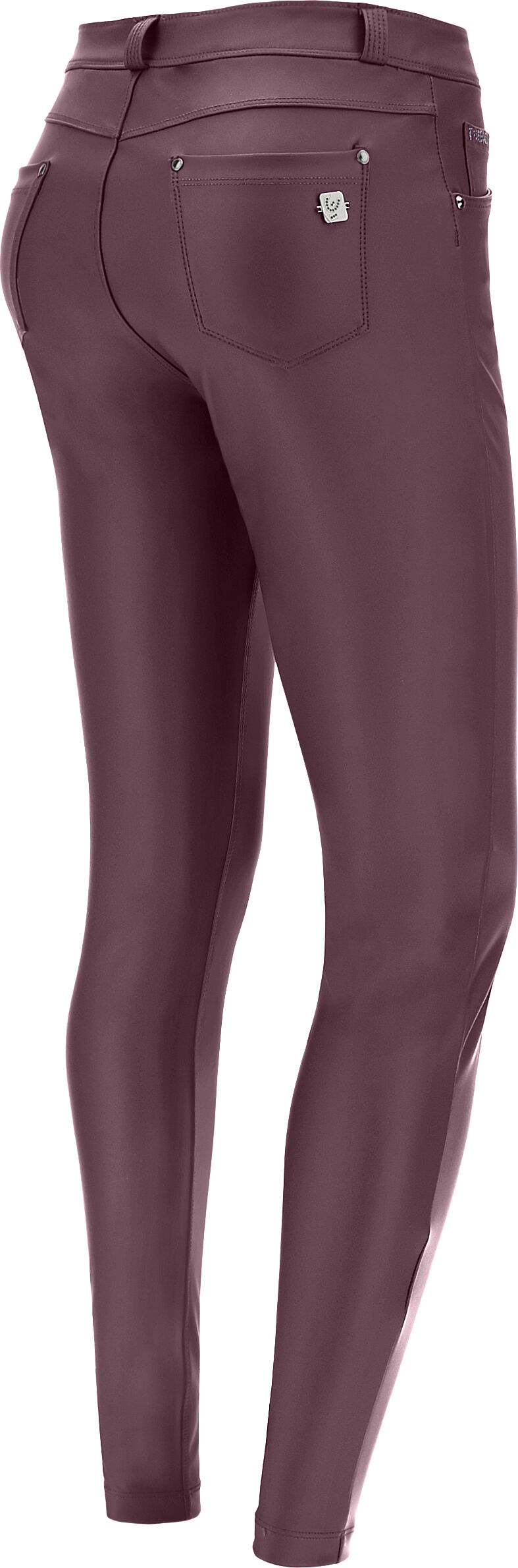 Freddy Pantaloni  BLACK in tessuto tecnico effetto similpelle Aubergine Metalized Donna Small