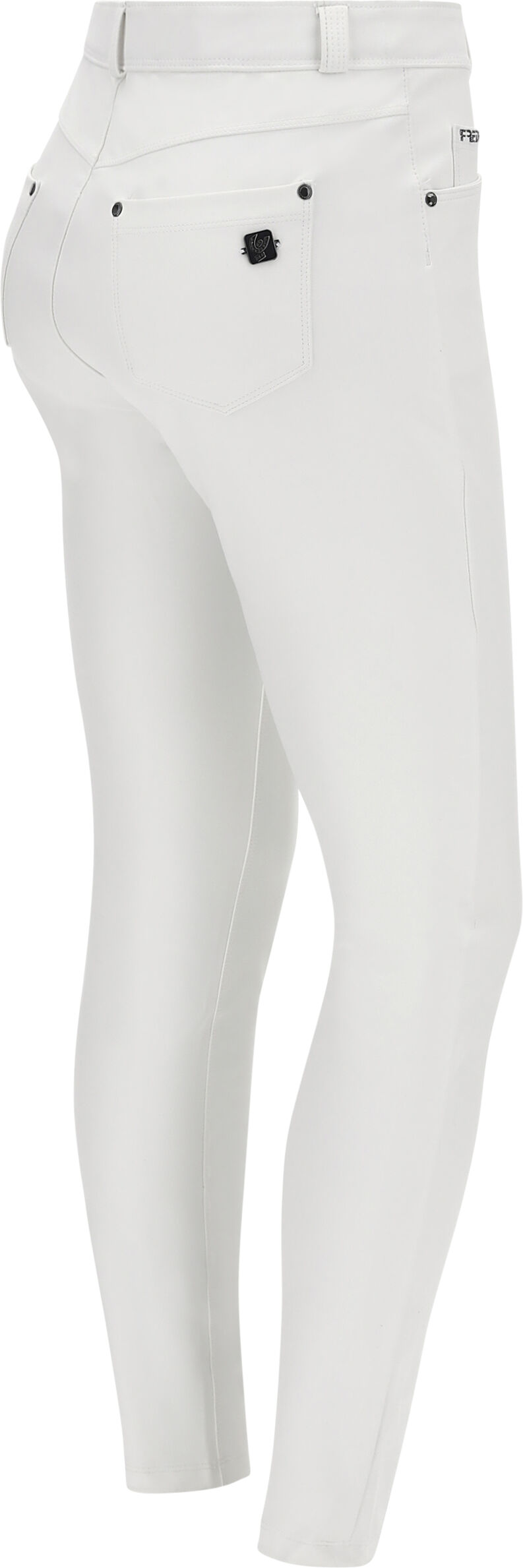 Freddy Pantaloni  BLACK in tessuto tecnico effetto similpelle Bianco Donna Large