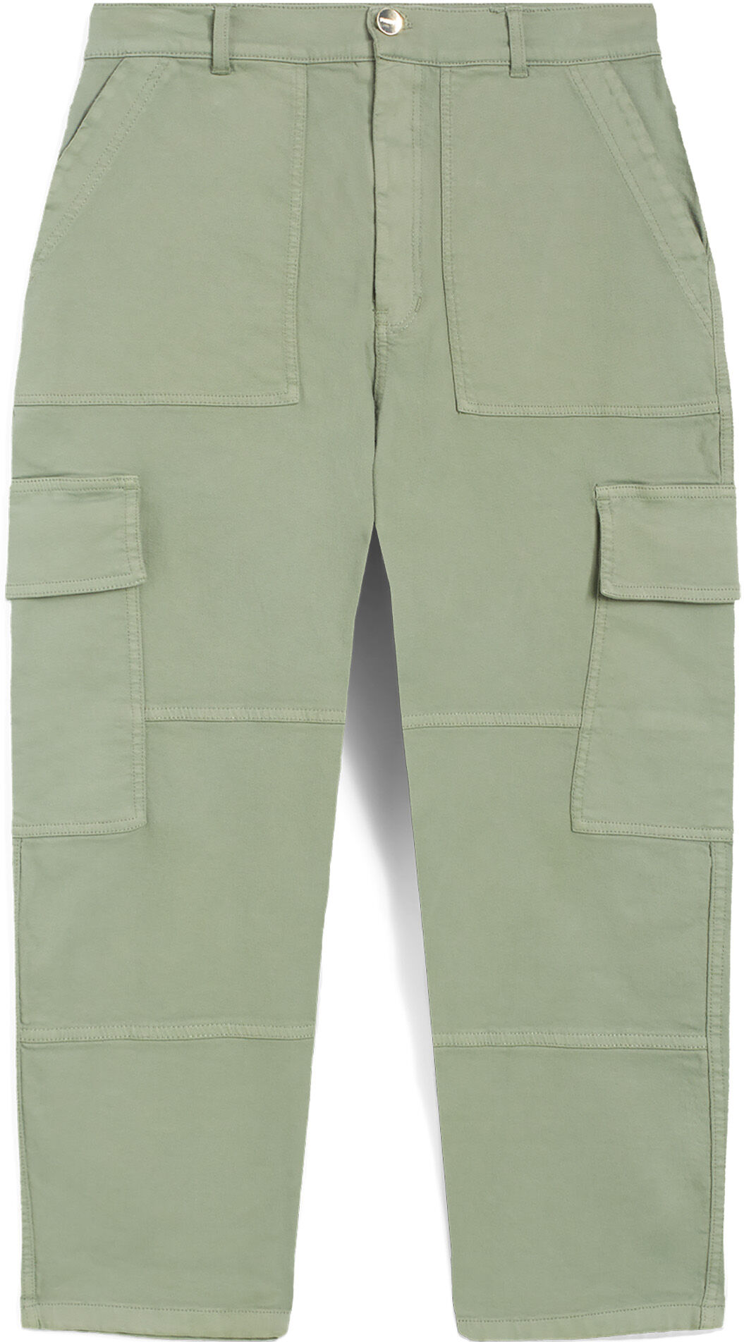 Freddy Pantaloni cargo in navetta gamba straight lunghezza cropped Hedge Green Donna Extra Large