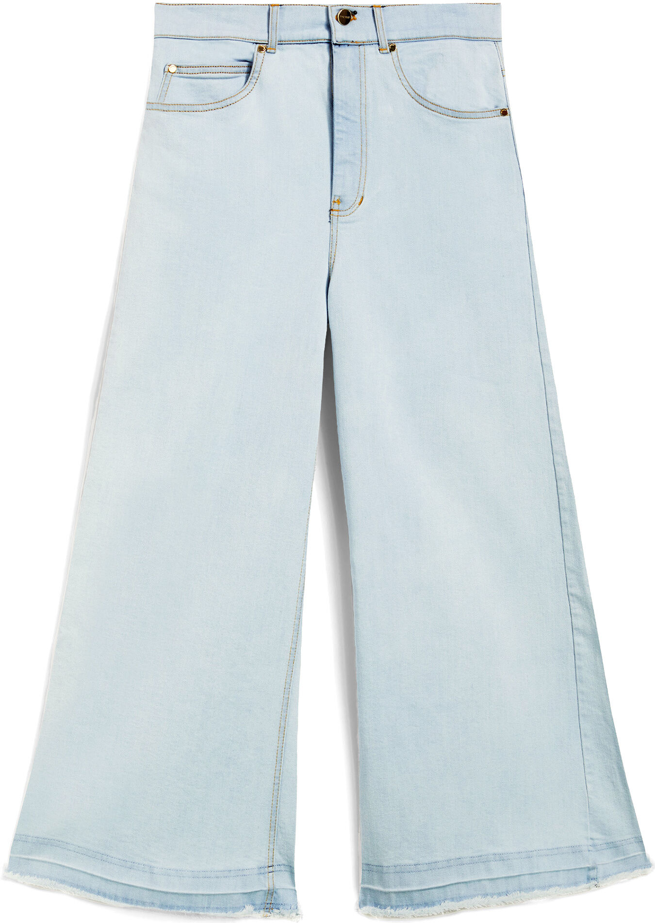 Freddy Jeans culotte lunghezza cropped fondo taglio a vivo Denim Bleach Yellow S. Donna Extra Small