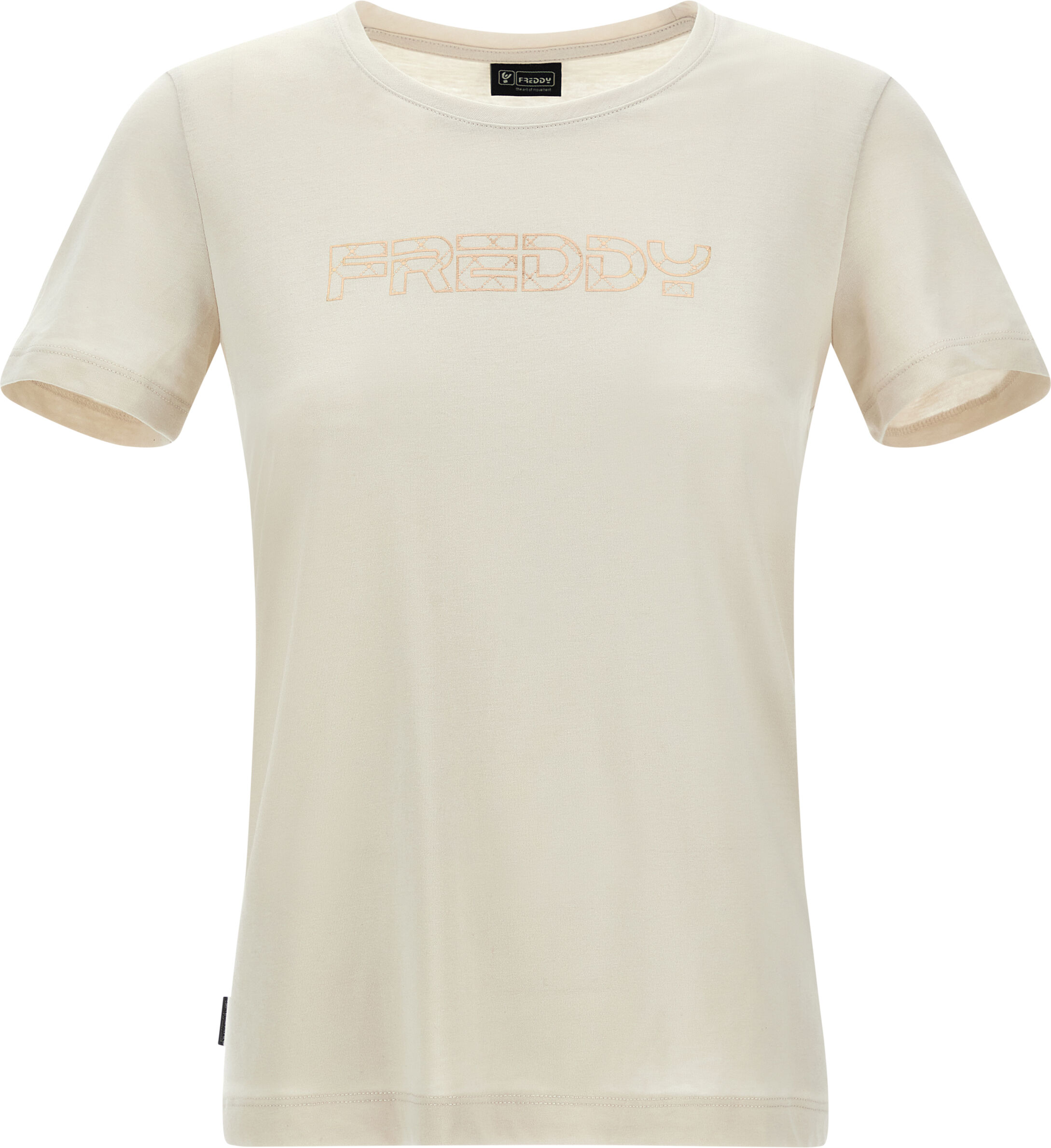 Freddy T-shirt in jersey di cotone con logo  bronzo Moonbeam Donna Extra Small