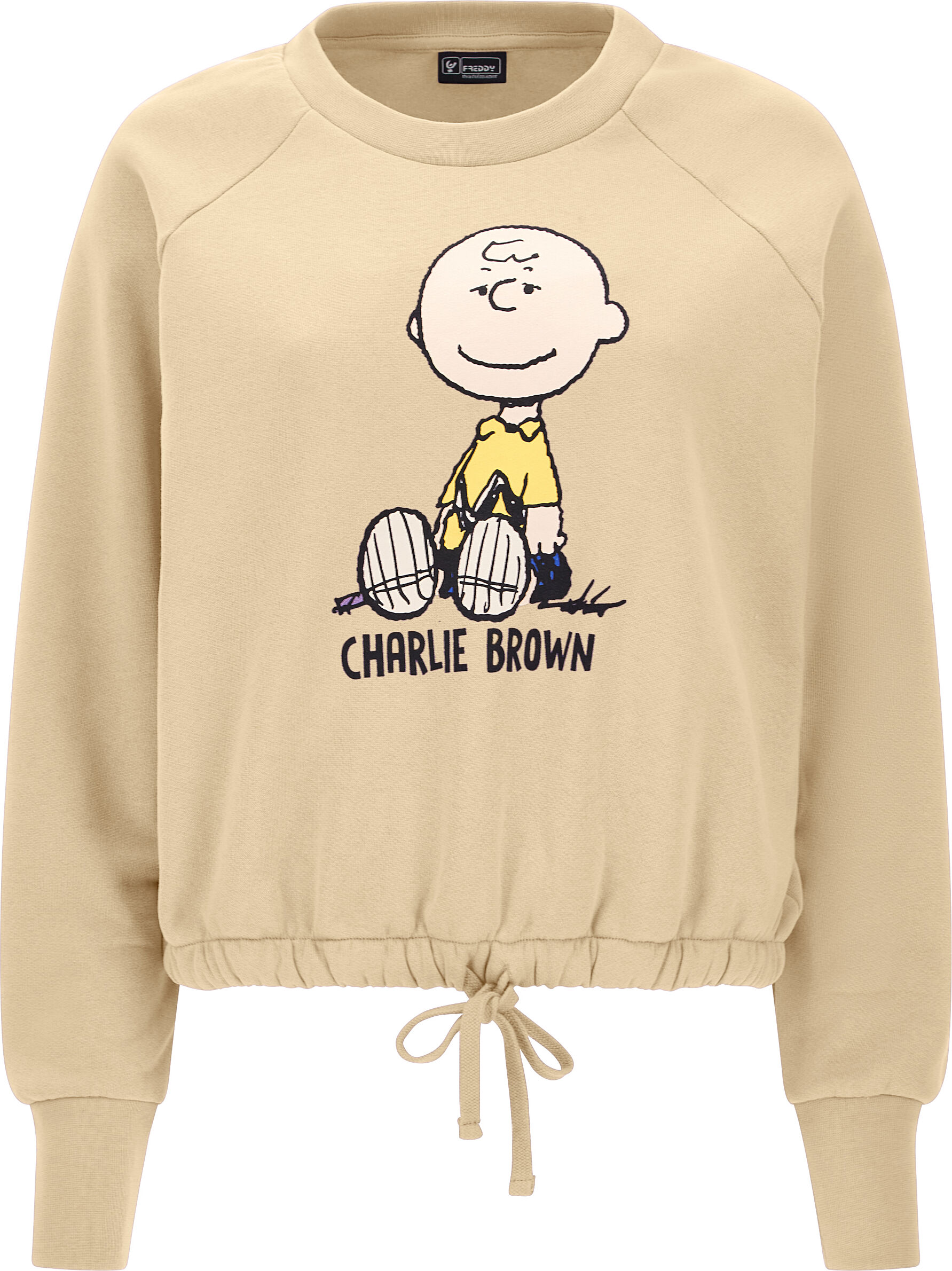 Freddy Felpa corta con coulisse in vita e stampa Charlie Brown Safari Donna Extra Large