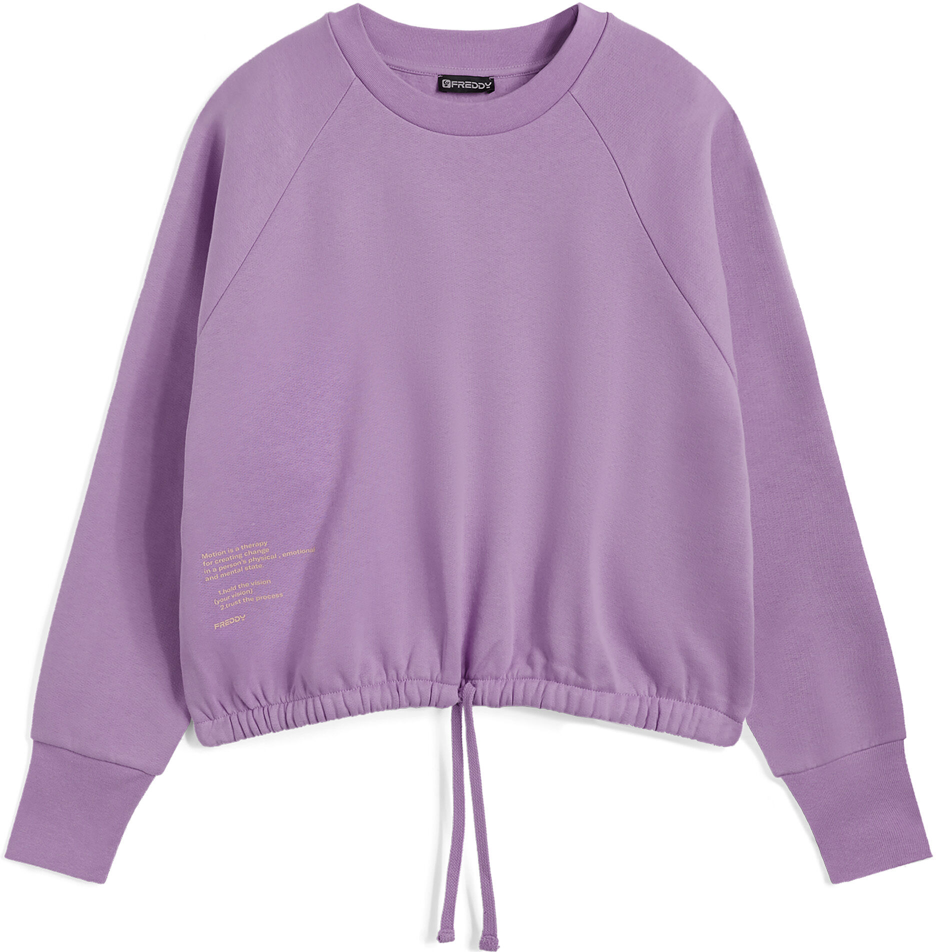 Freddy Felpa comfort fit corta girocollo con coulisse in vita English Lavander Donna Extra Small