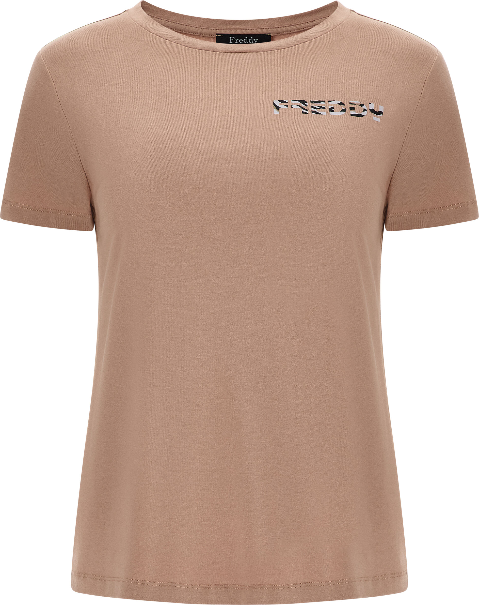 Freddy T-shirt in jersey di viscosa con logo tigrato Roebuck Donna Large