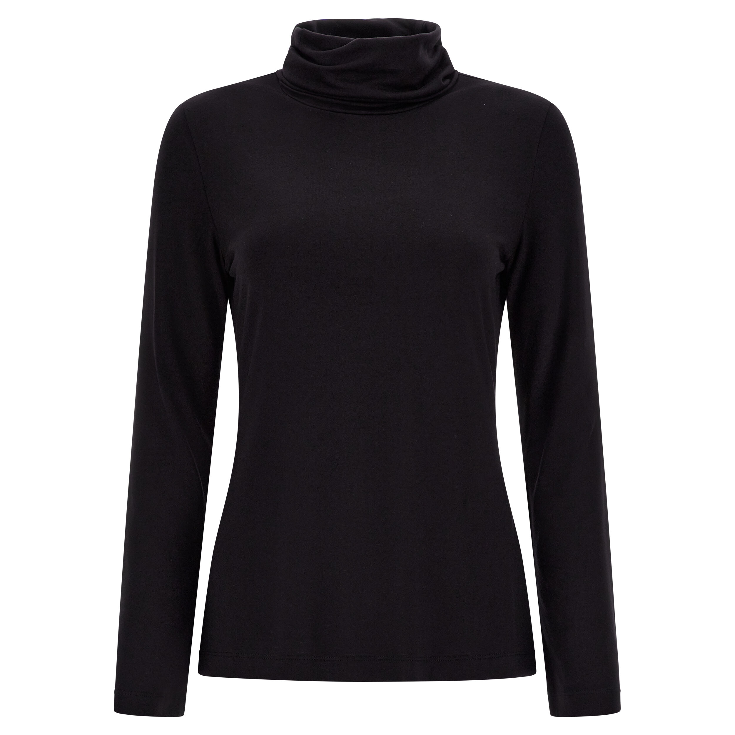 Freddy Maglia dolcevita a maniche lunghe in jersey di viscosa Nero Donna Extra Small