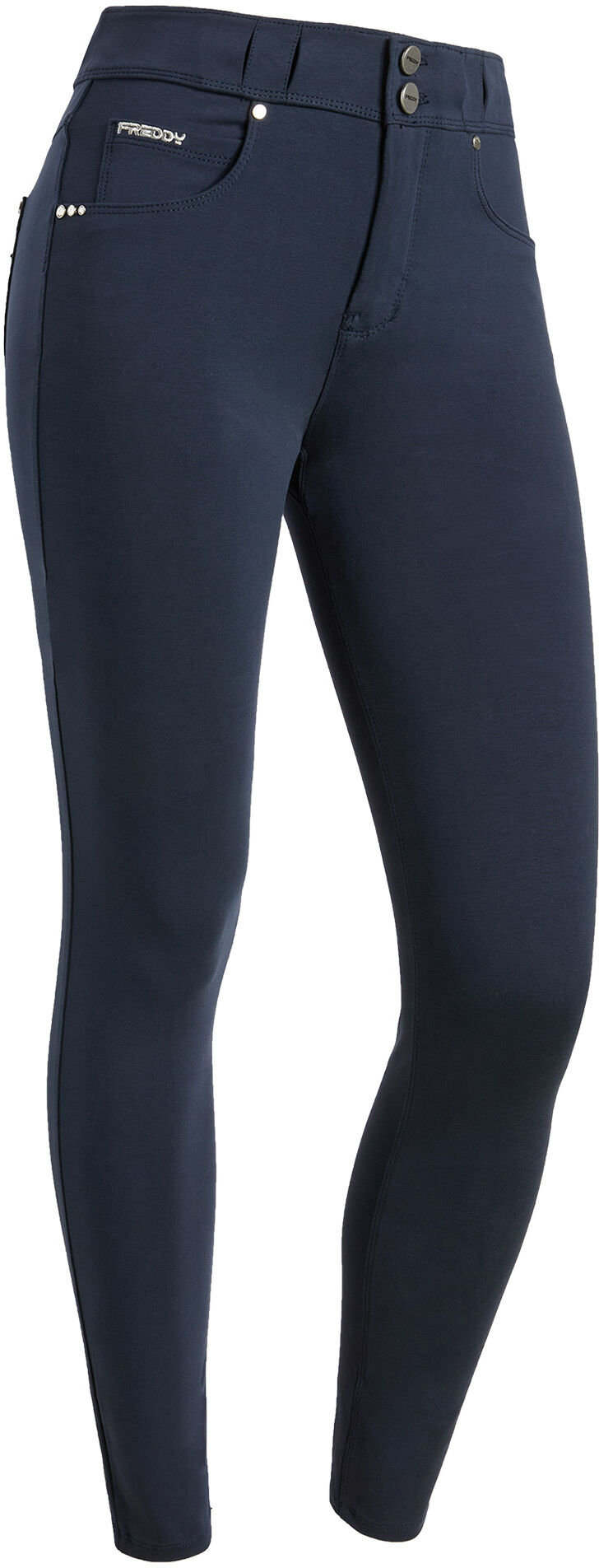 Freddy Pantaloni N.O.W.® skinny a vita media in jersey ecologico Blu Navy Donna Extra Small