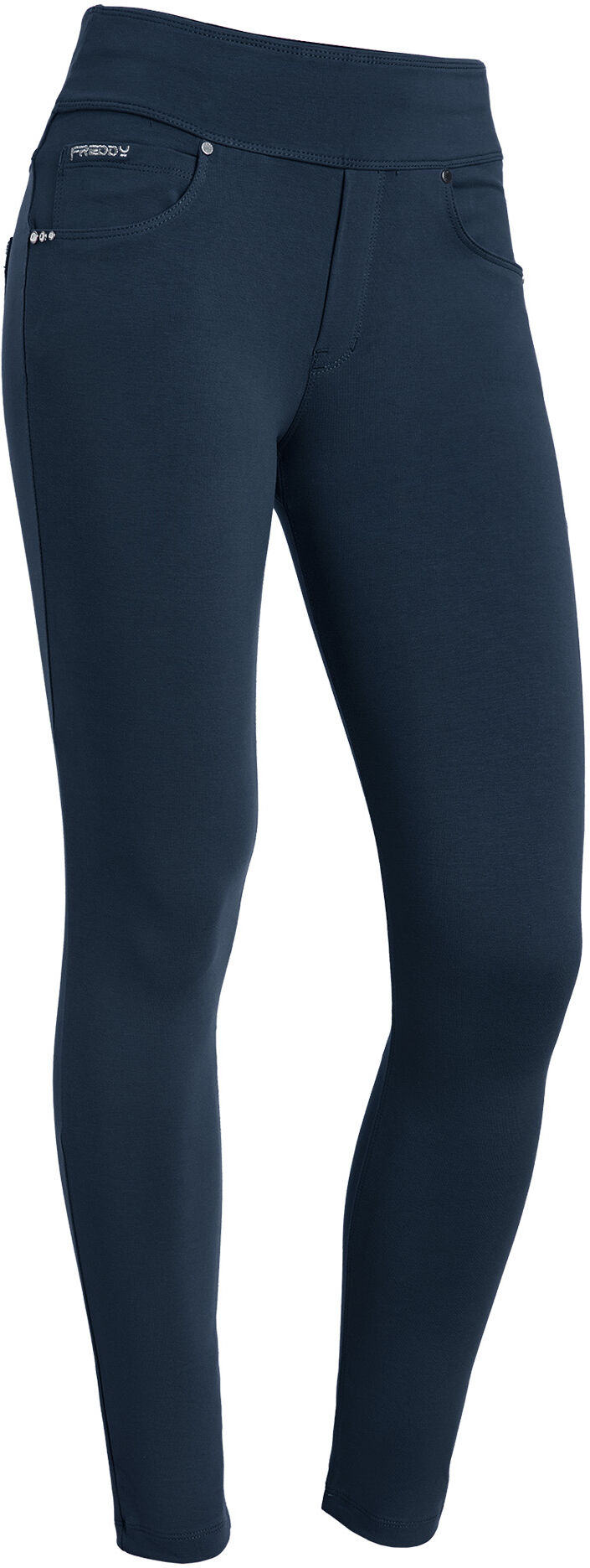 Freddy Pantaloni N.O.W.® skinny vita media risvoltabile in jersey Blu Navy Donna Extra Large