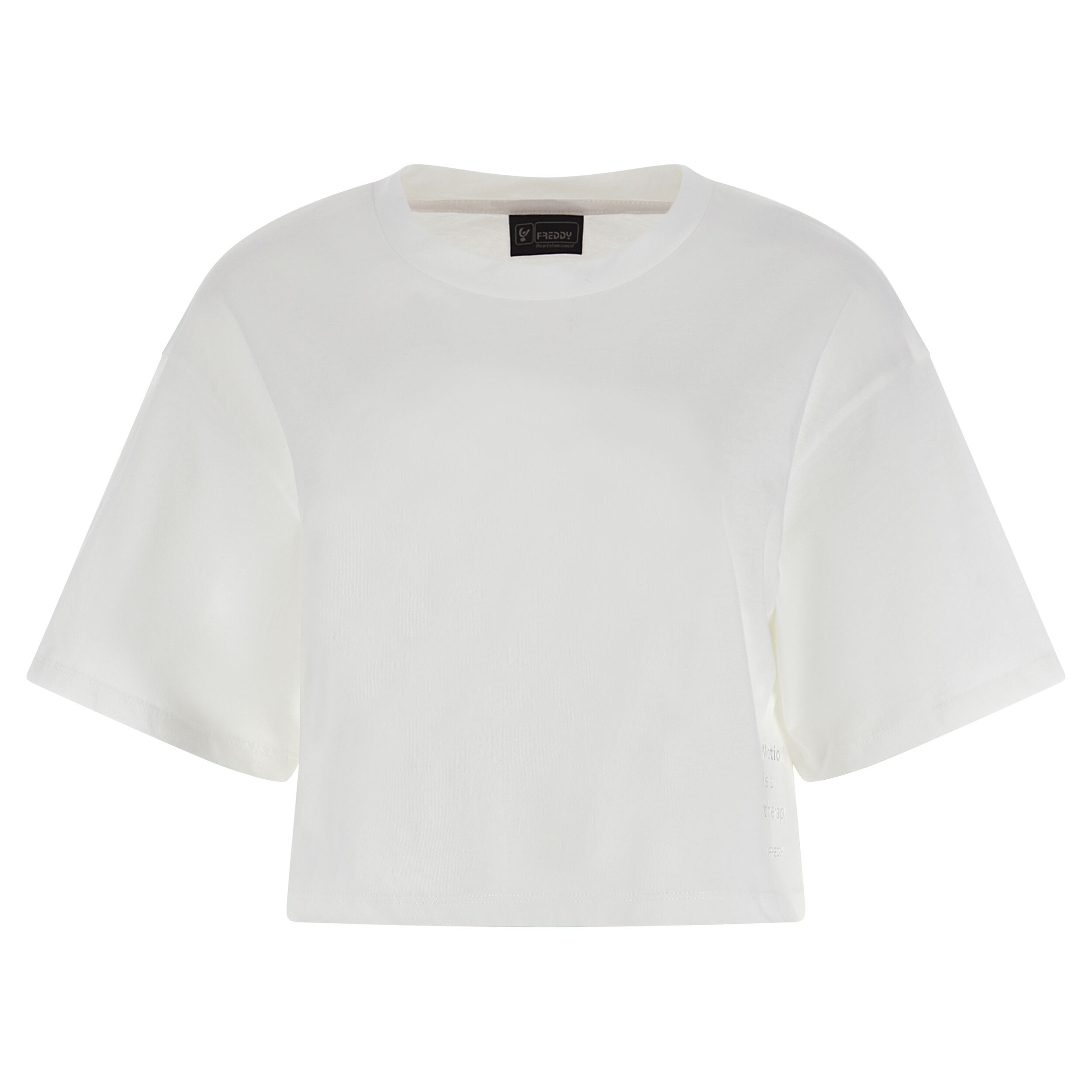 Freddy T-shirt cropped comfort fit con maniche corte a kimono Blanc De Blanc Donna Extra Small