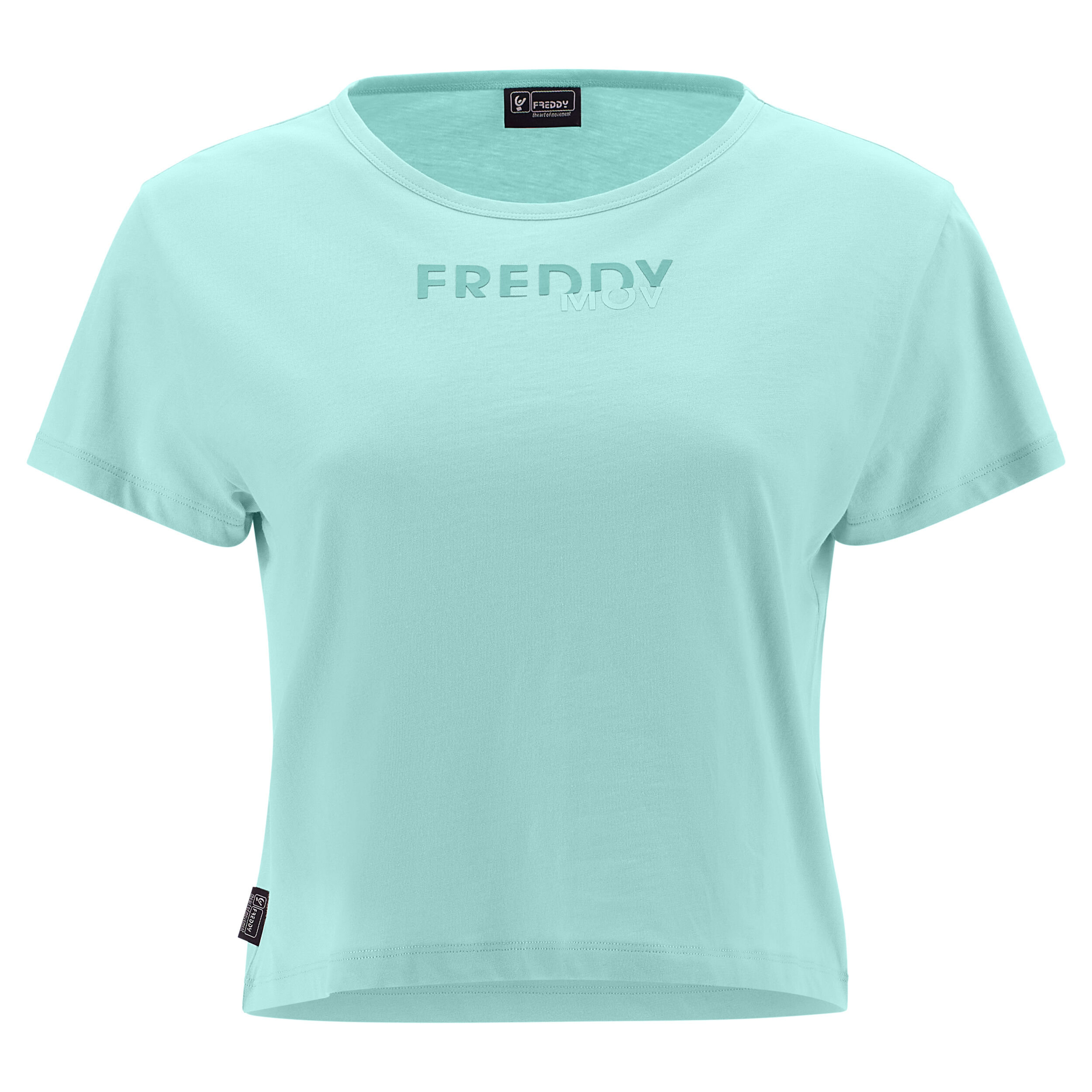 Freddy T-shirt cropped con stampa in rilievo  MOV Dusty Aqua Donna Large