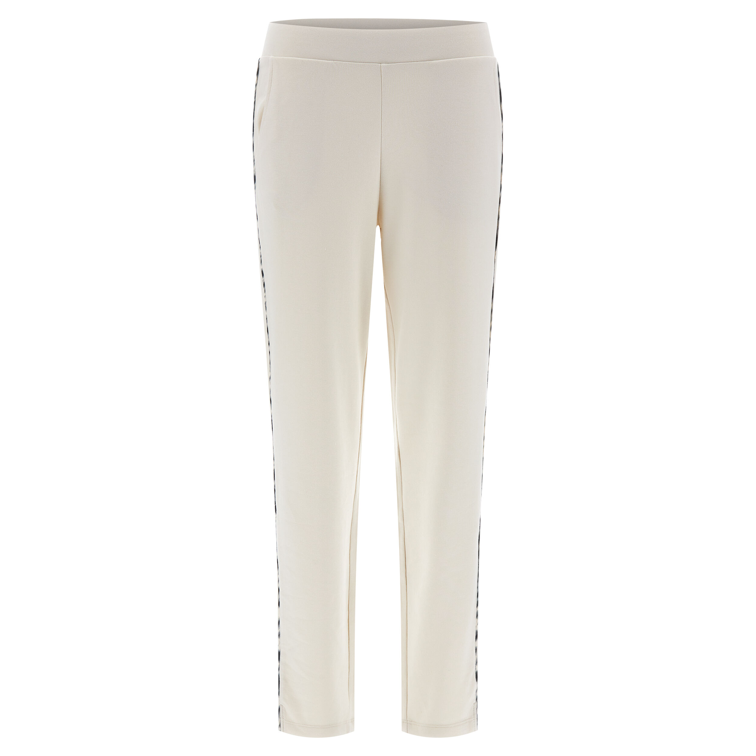 Freddy Pantaloni 7/8 slim in modal con piping laterale a fantasia White-Tie Dye Black Donna Large