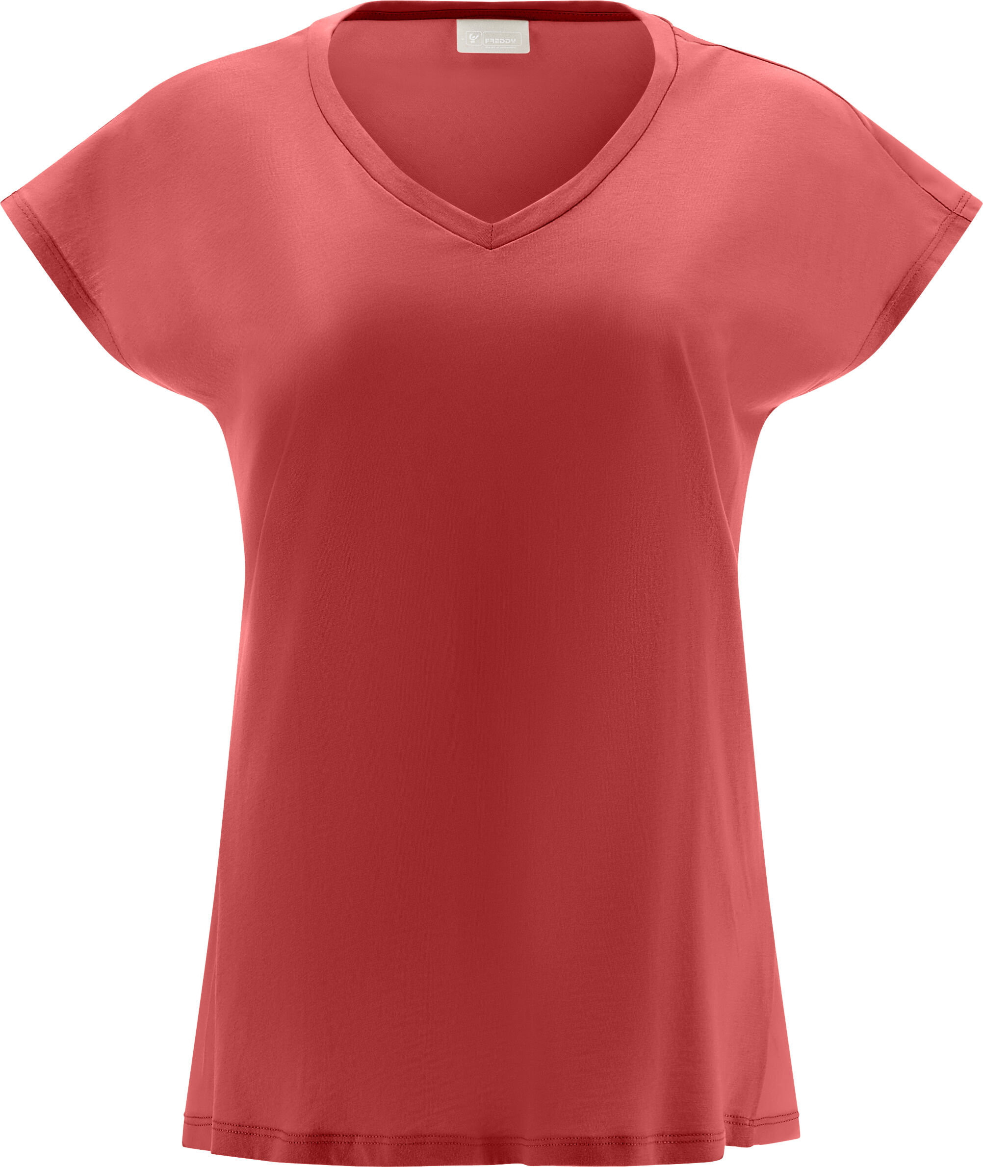 Freddy T-shirt con parte frontale in modal e posteriore in viscosa Tandori Red Donna Small