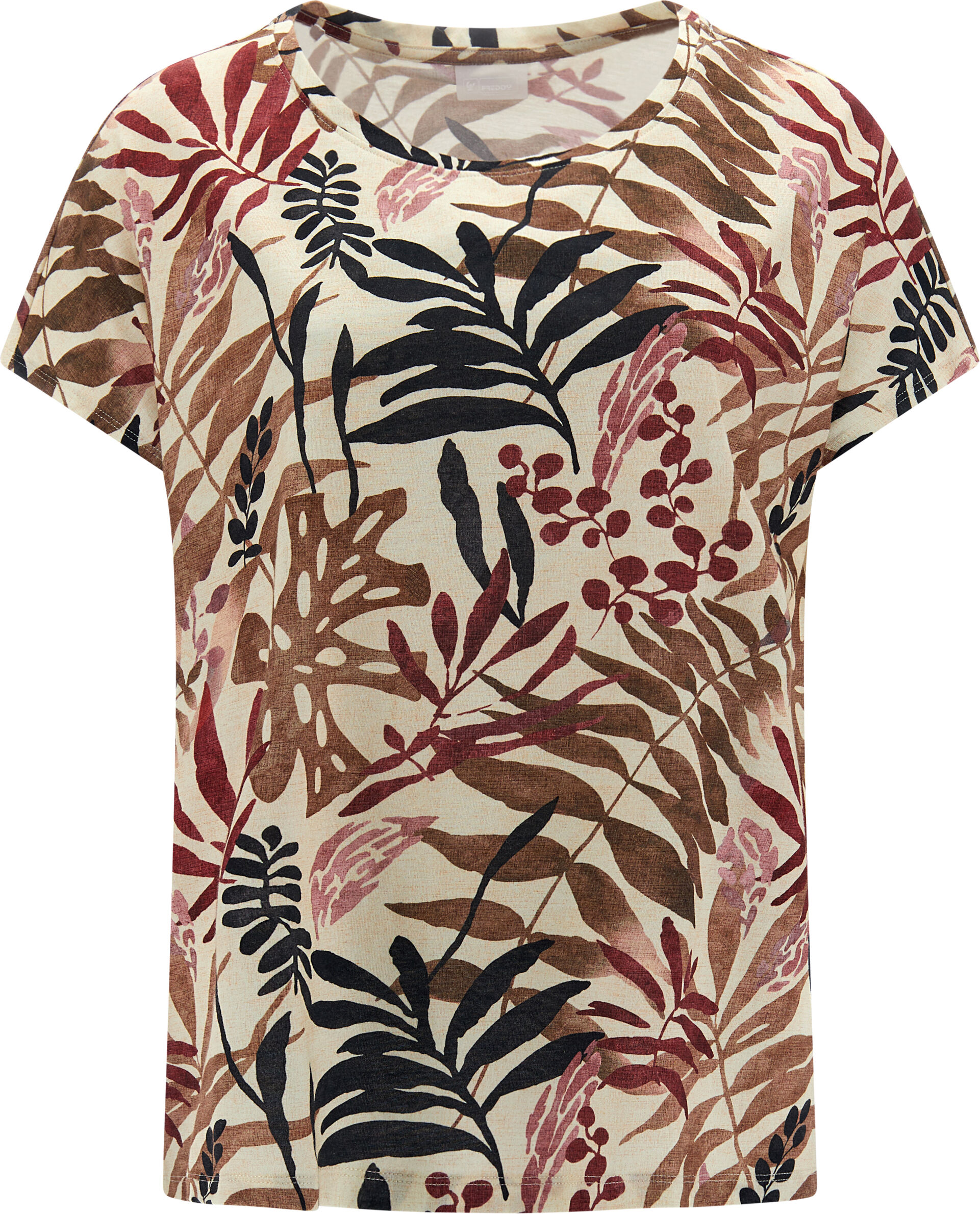 Freddy T-shirt comfort in jersey modal con fantasia all over Allover Flower Donna Medium