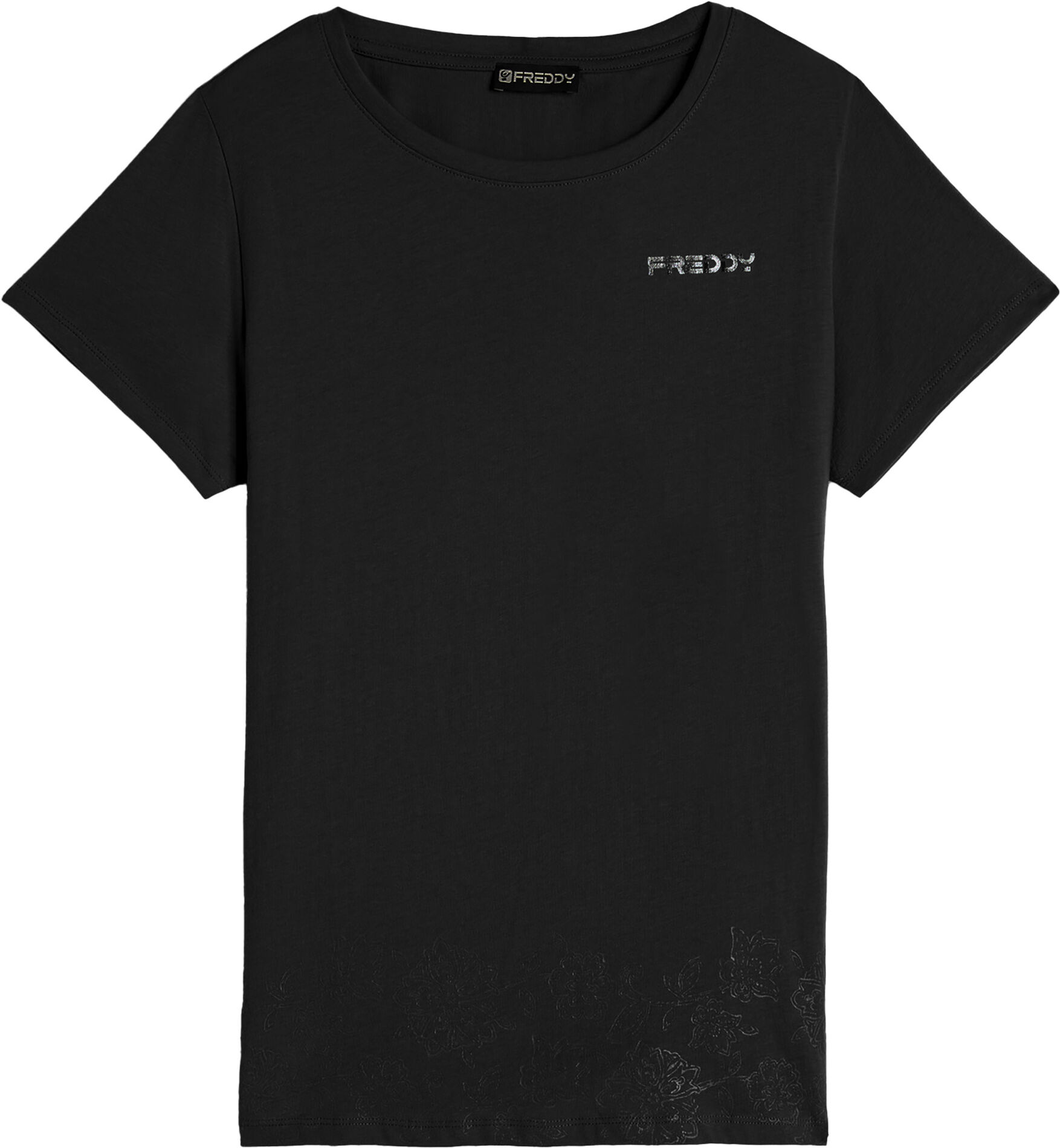 Freddy T-shirt in jersey con stampa paisley in tono sul fondo Nero Donna Extra Large