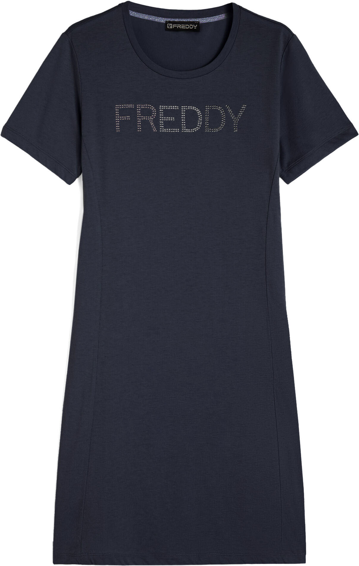 Freddy Abito in jersey con maxi logo composto da borchie metal Blu Navy Donna Small