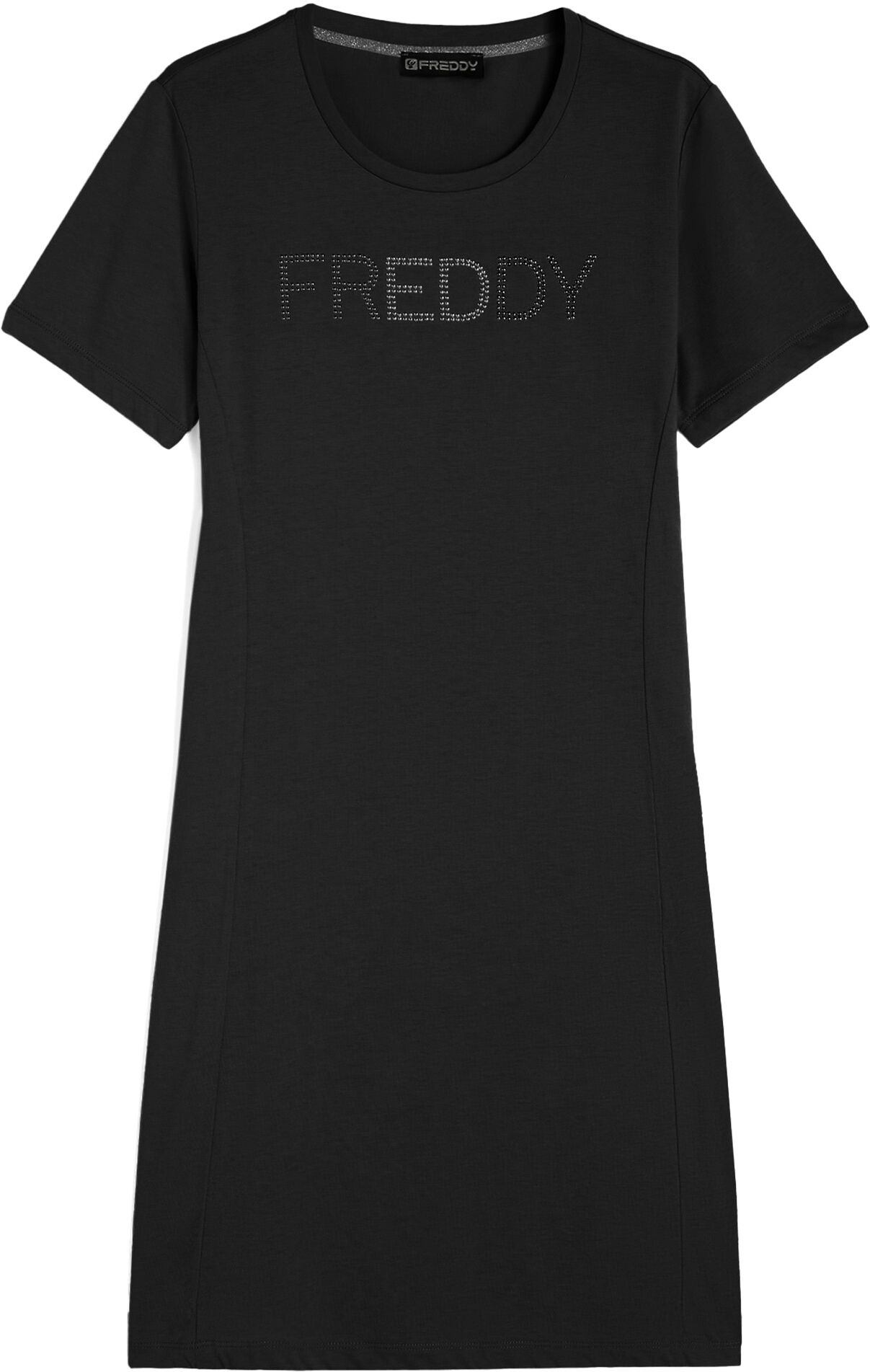 Freddy Abito in jersey con maxi logo composto da borchie metal Nero Donna Extra Large