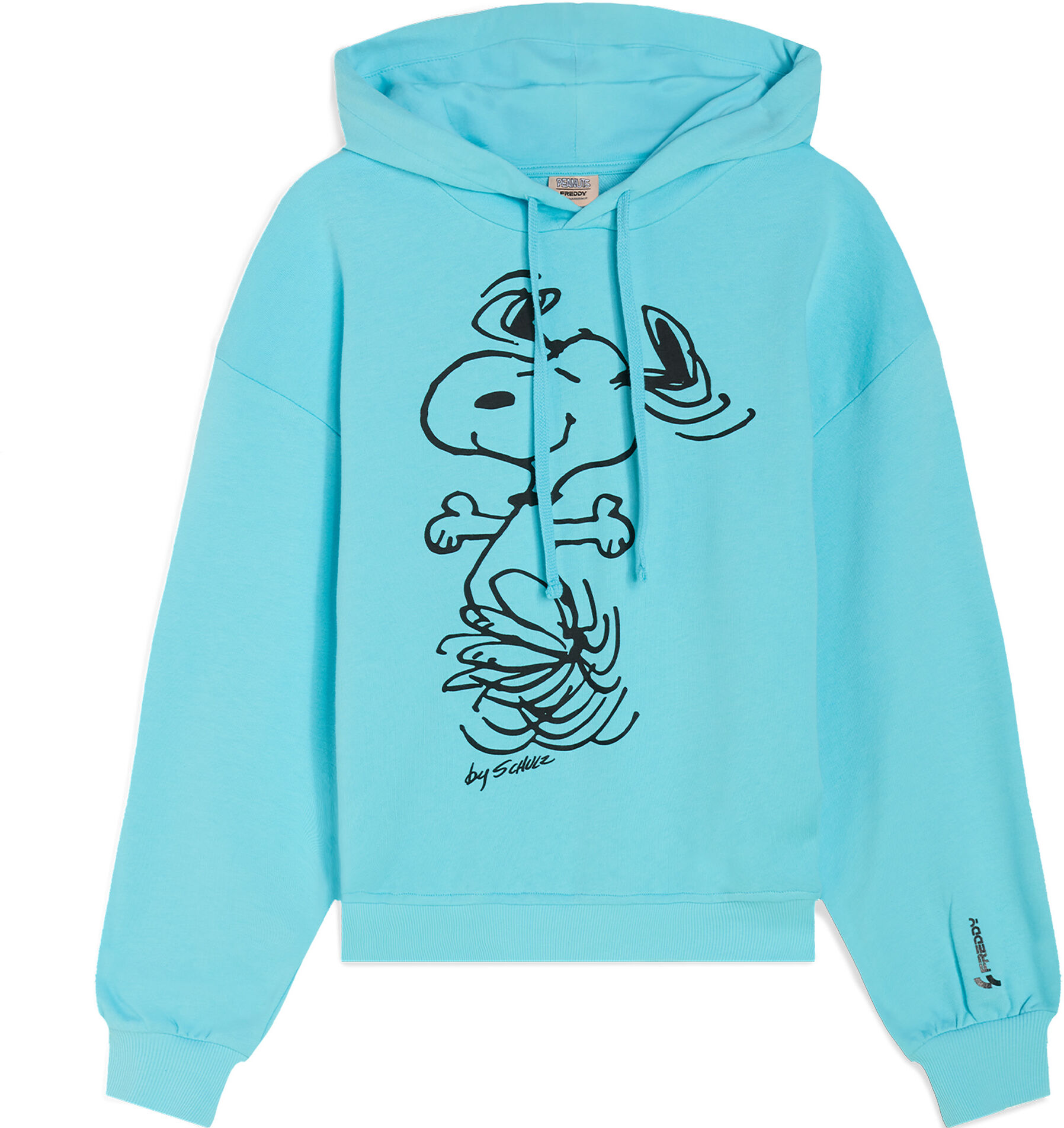 Freddy Felpa donna oversize con cappuccio e grafica Snoopy Blue Radiance Donna Extra Large