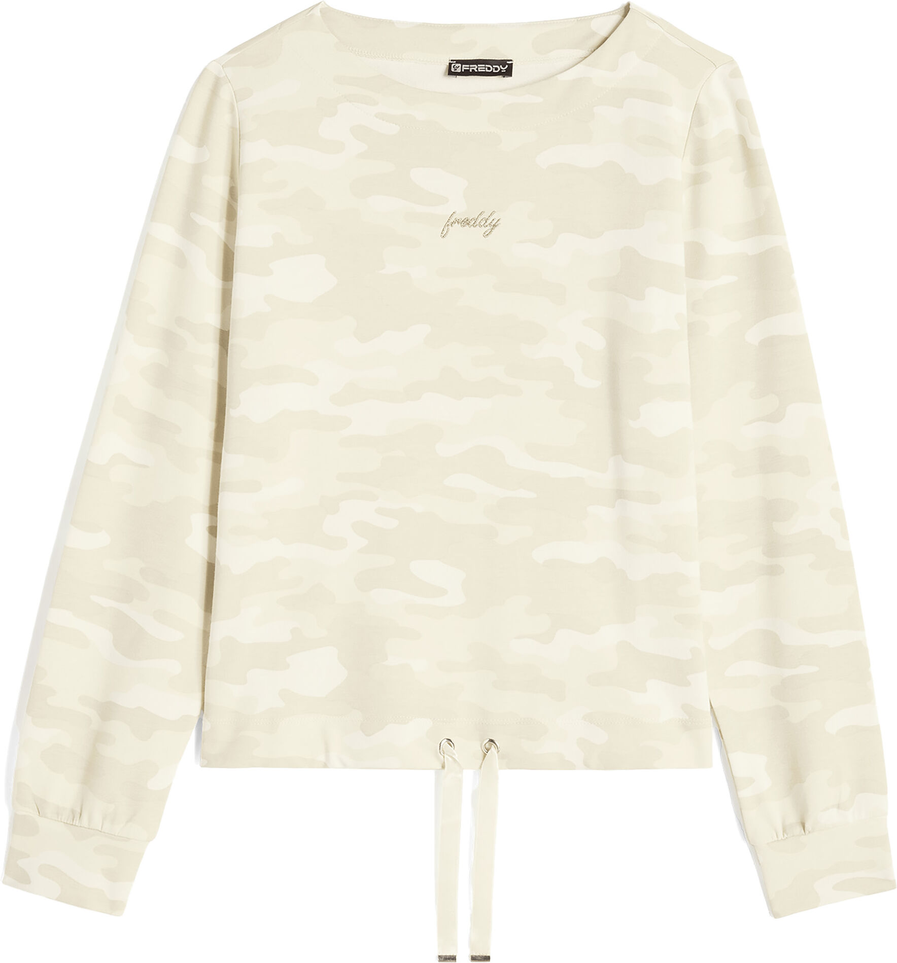 Freddy Felpa girocollo da donna in french terry modal camouflage Off White Camo Donna Large