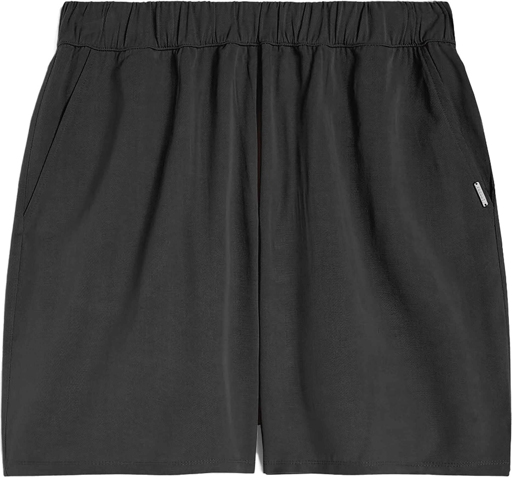 Freddy Pantaloni short da donna in lino viscosa con gamba ampia Nero Donna Medium