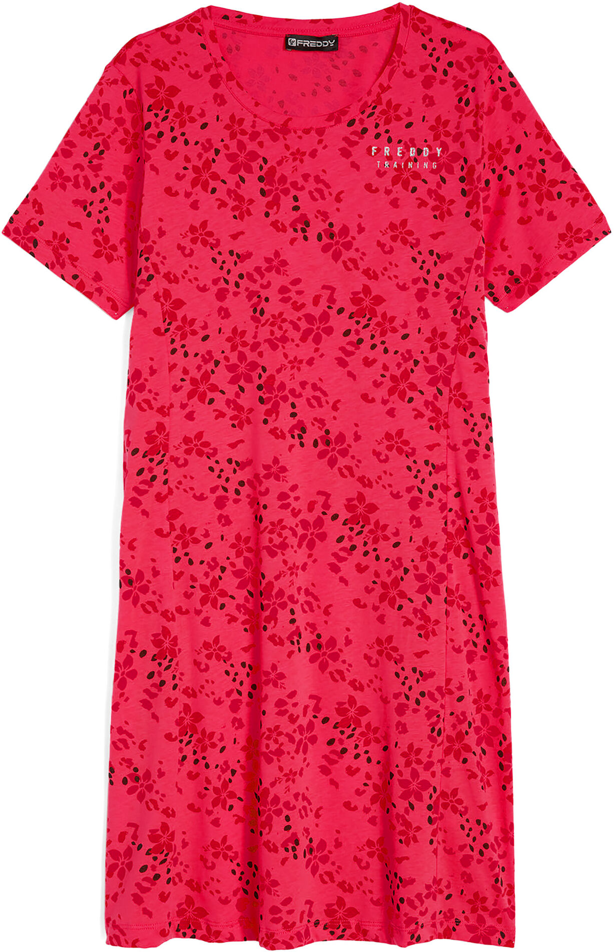 Freddy Abito estivo in jersey con grafica floreale Fuchsia Animal-Flower Allover Donna Extra Small