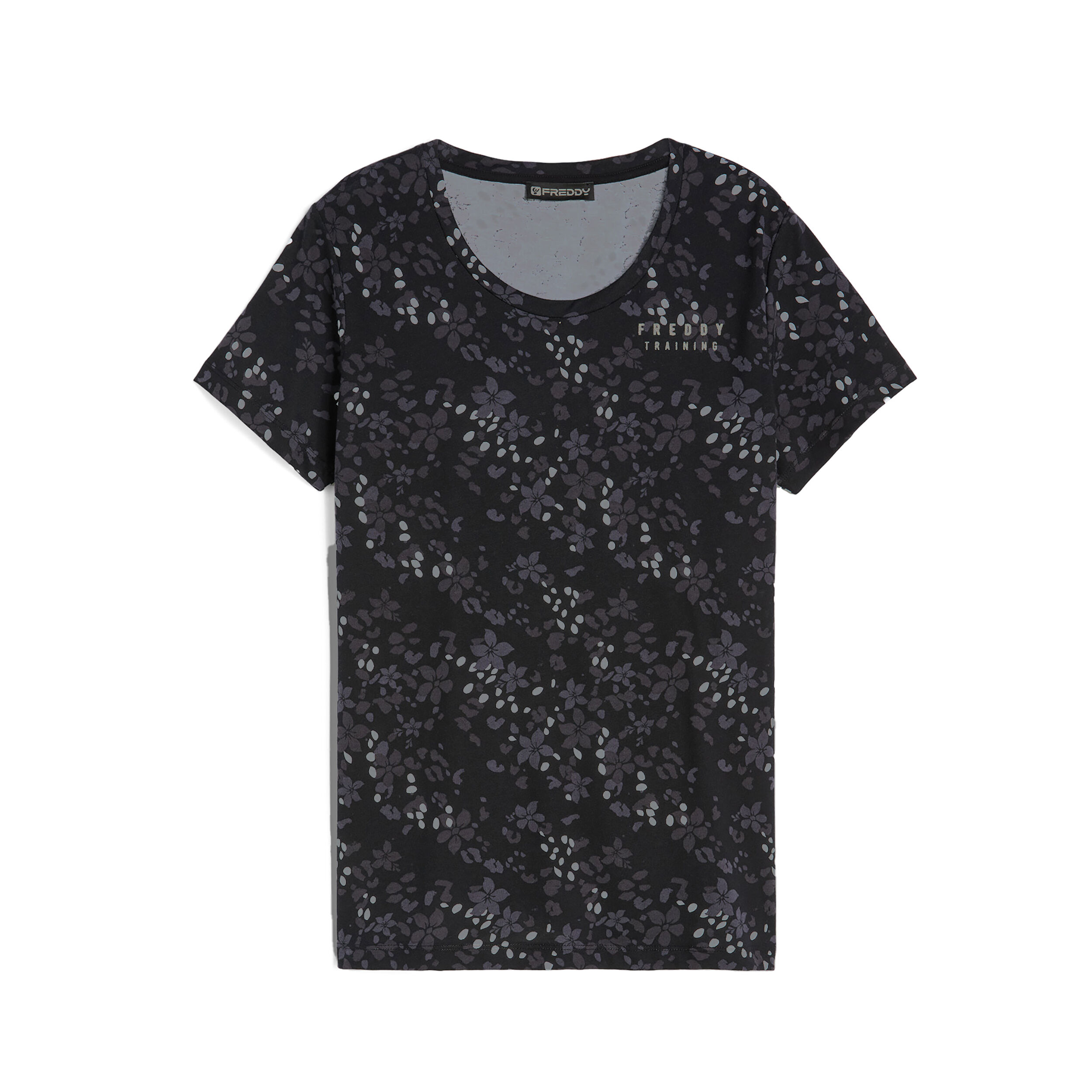 Freddy T-shirt comfort in jersey leggero stampa floreale allover Black Animal-Flower Allover Donna Extra Large