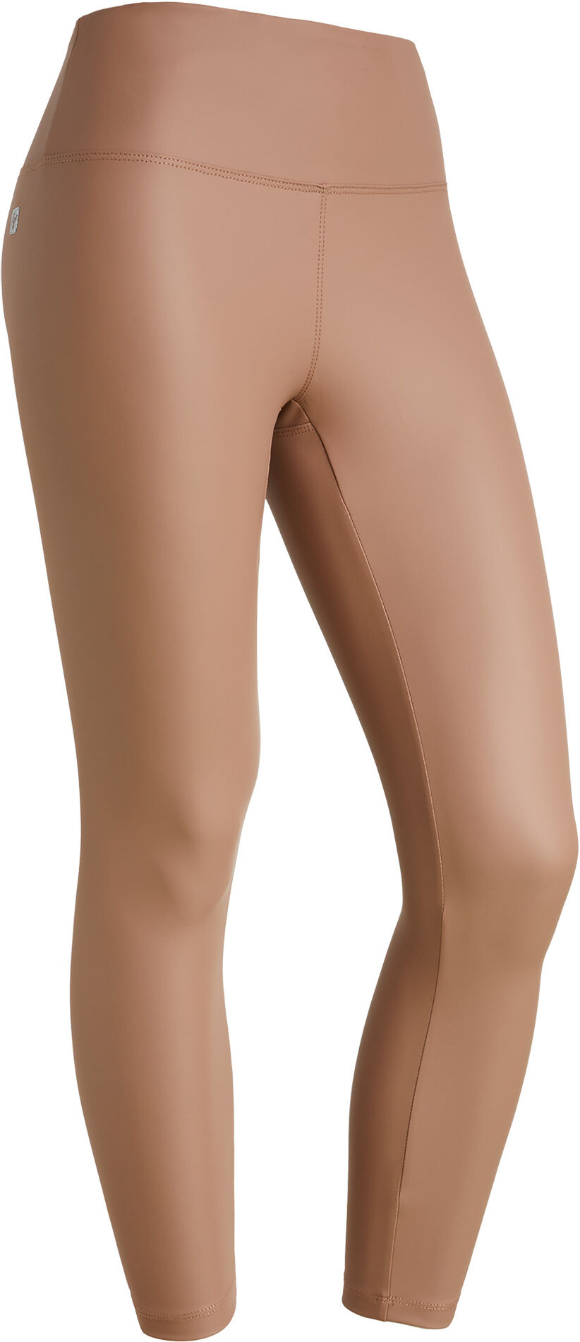 Freddy Leggings vita alta 7/8 in tessuto coated effetto pelle Raw Umber Donna Small