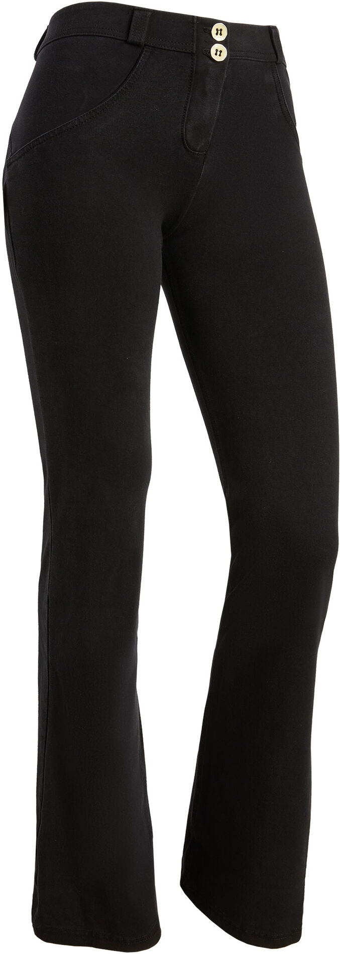 Freddy Jeggings push up WR.UP® flare vita regular tessuto ecologico Jeans Nero-Cuciture In Tono Donna Extra Small