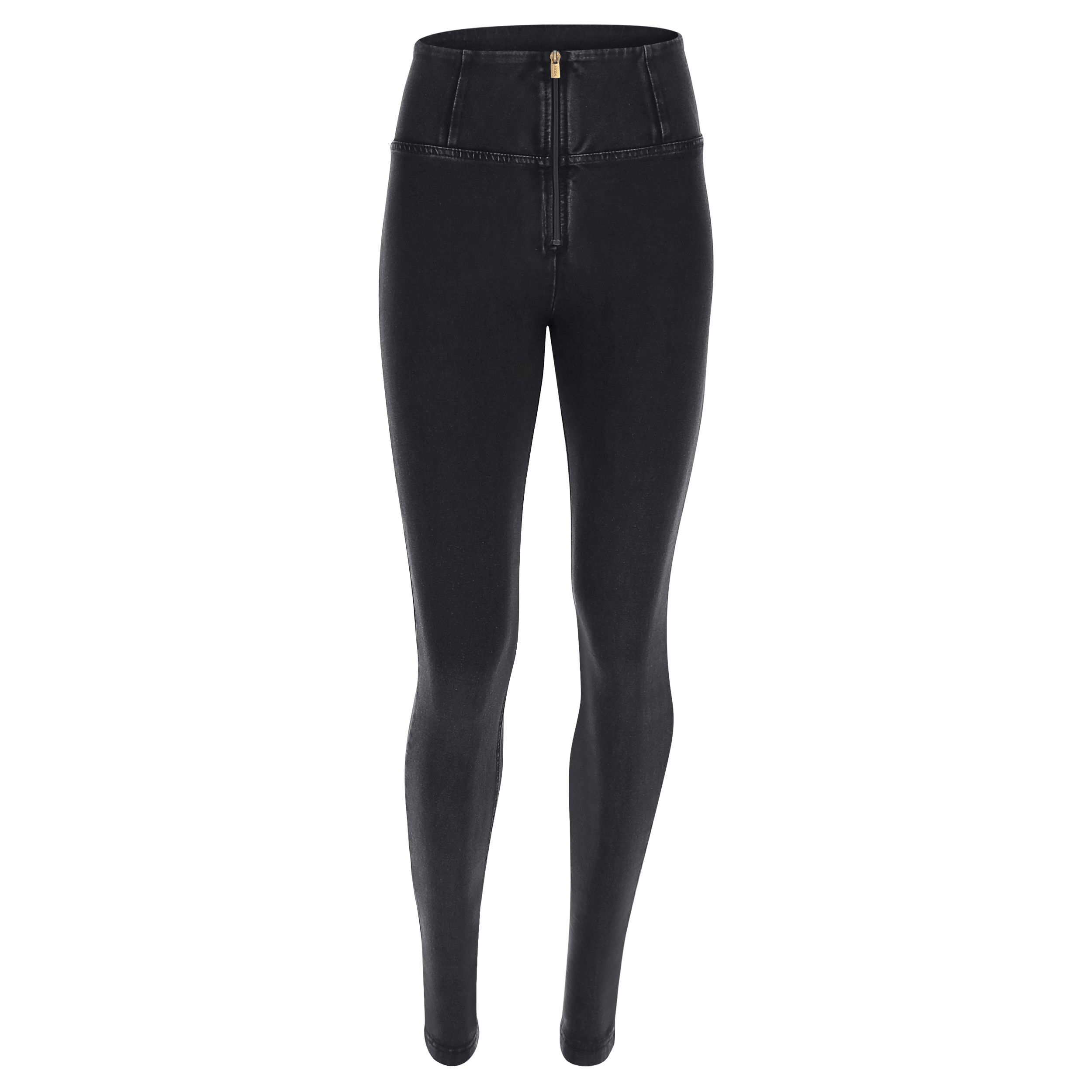 Freddy Jeggings push up WR.UP® skinny vita alta tessuto organico Jeans Nero-Cuciture In Tono Donna Extra Large