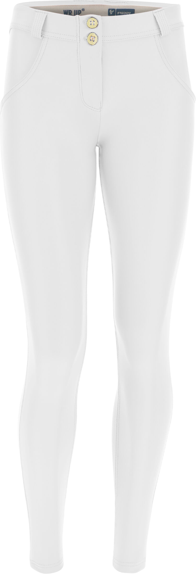 Freddy Pantaloni WR.UP® superskinny vita bassa in similpelle ecologica Bianco Donna Extra Large