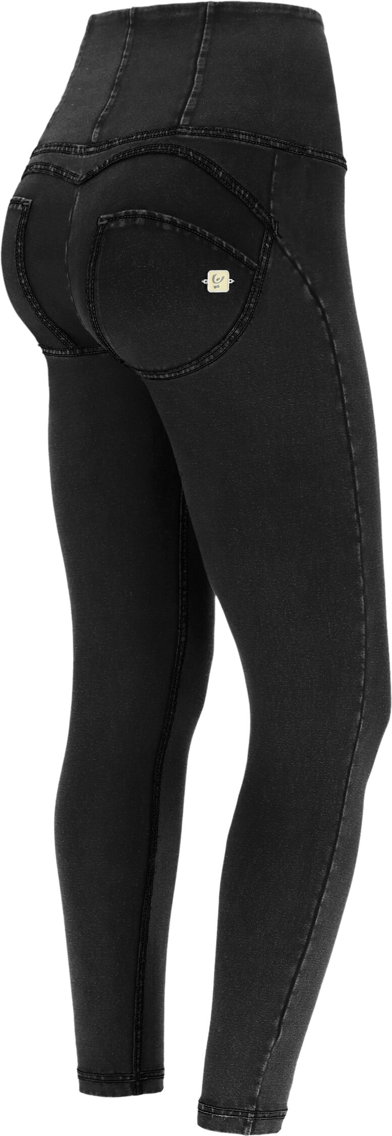 Freddy Jeggings push up WR.UP® 7/8 superskinny vita alta con zip Jeans Nero-Cuciture In Tono Donna Extra Large