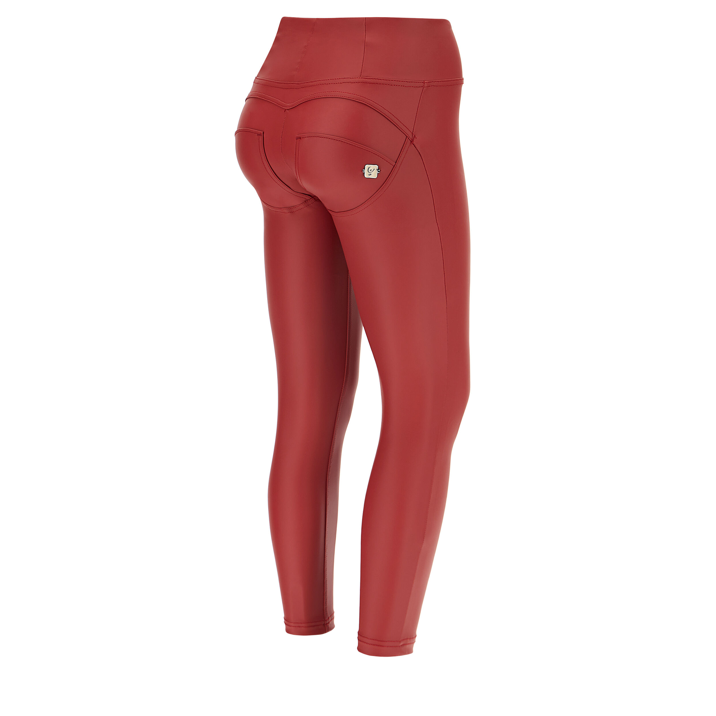 Freddy Pantaloni push up WR.UP® 7/8 superskinny vita alta similpelle Deep Claret Donna Extra Large