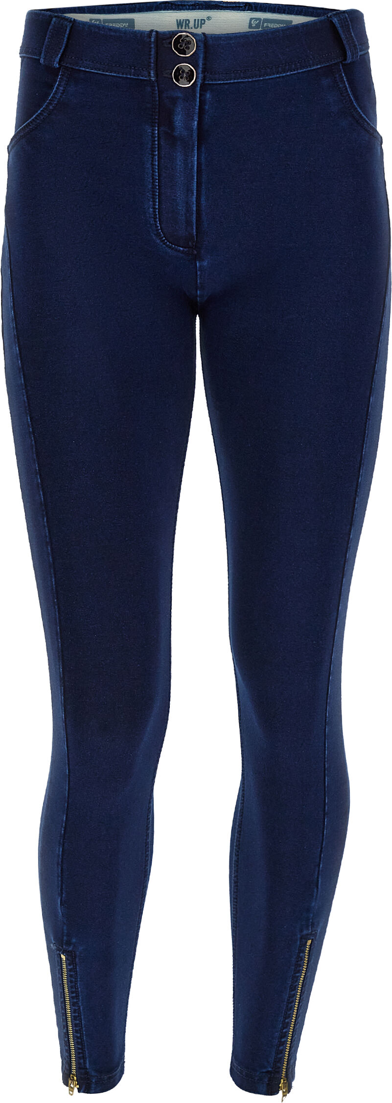 Freddy Jeggings push up WR.UP® vita alta 7/8 con zip sul fondo Dark Jeans-Seams On Tone Donna Extra Small