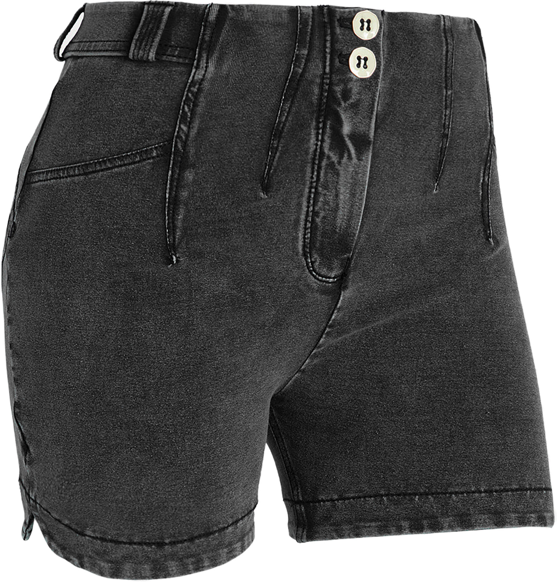 Freddy Shorts WR.UP® vita con pinces in jersey denim fondo stondato Jeans Nero-Cuciture In Tono Donna Medium