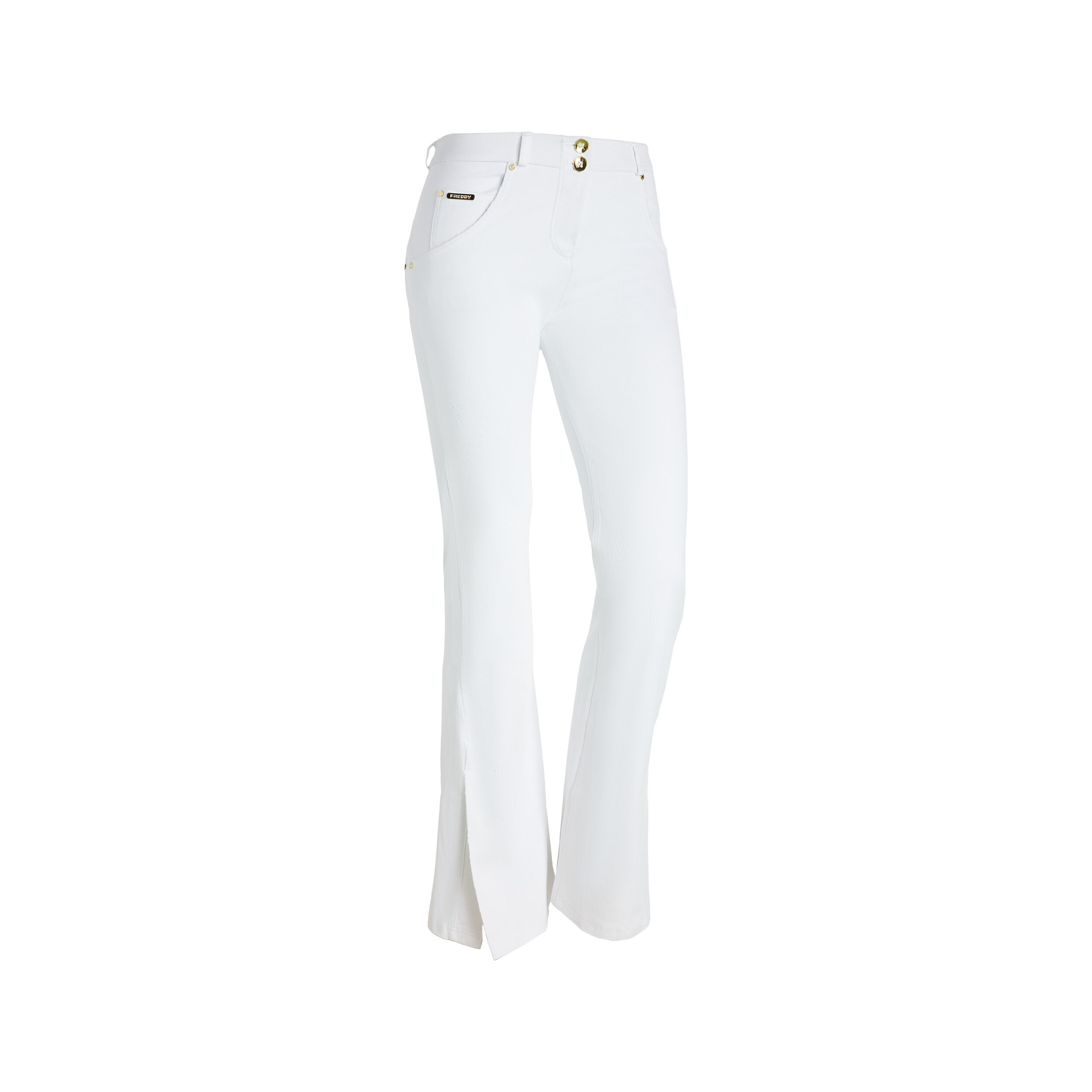 Freddy Jeans push up WR.UP® distressed fondo flare con aperture Bianco Donna Extra Small
