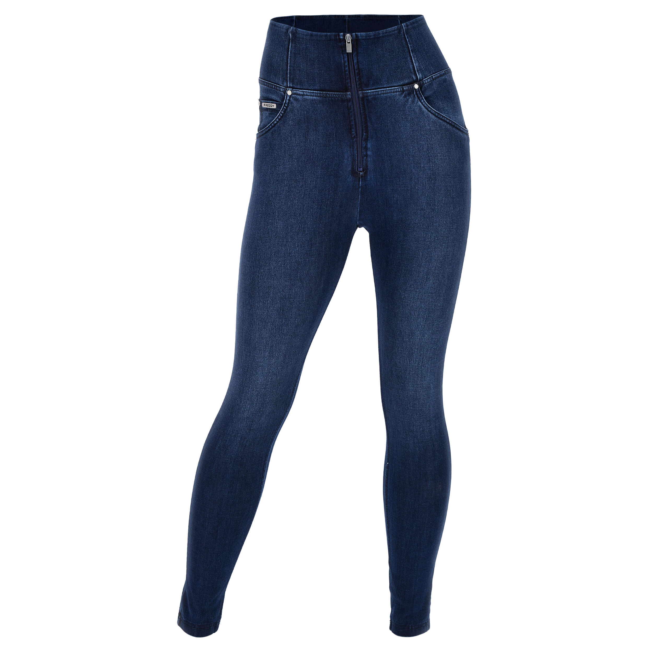 Freddy Jeans push up WR.UP® 7/8 curvy vita alta denim effetto used Dark Jeans-Seams On Tone Donna Large