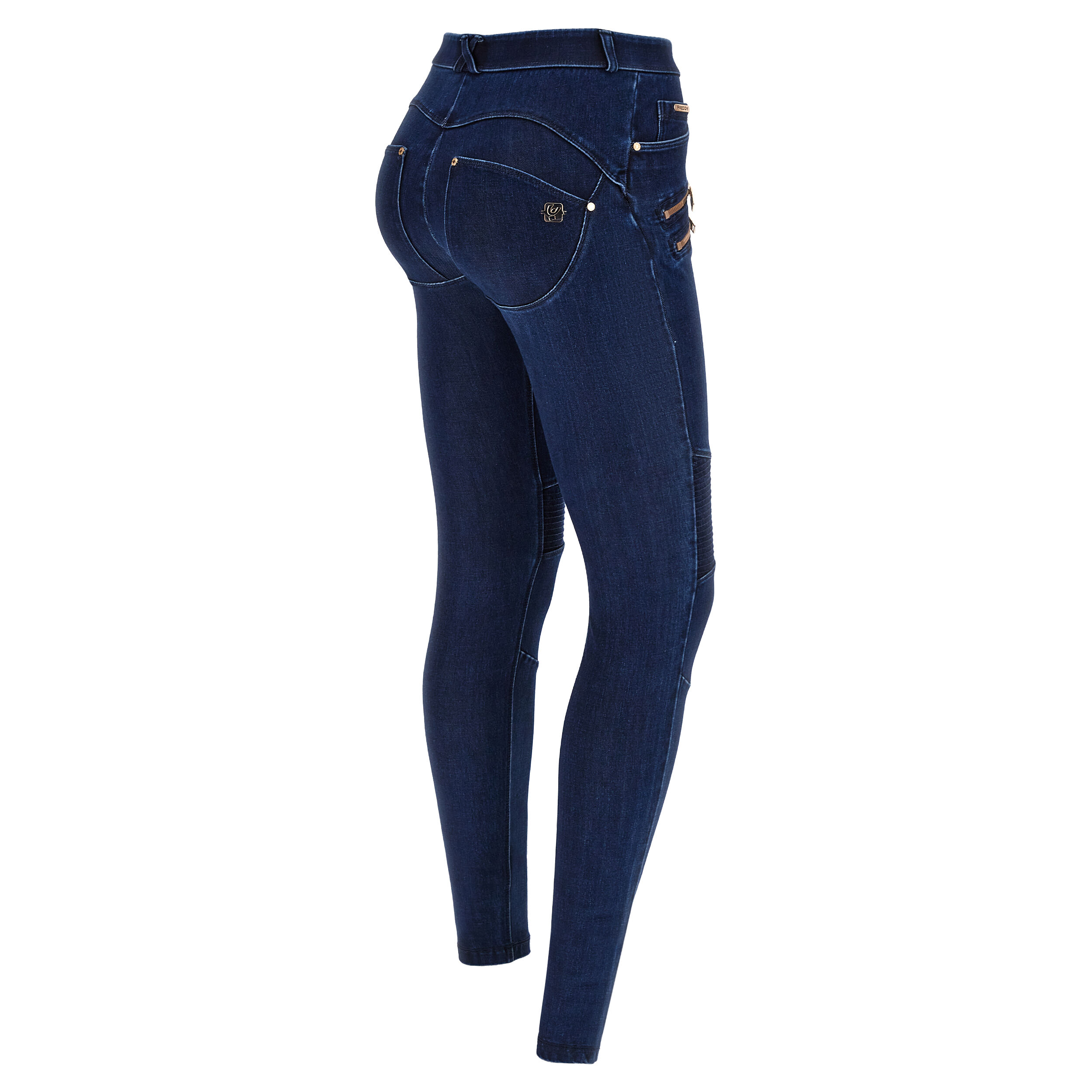 Freddy Jeans WR.UP® in denim navetta con dettagli stile biker Dark Jeans-Seams On Tone Donna Extra Large