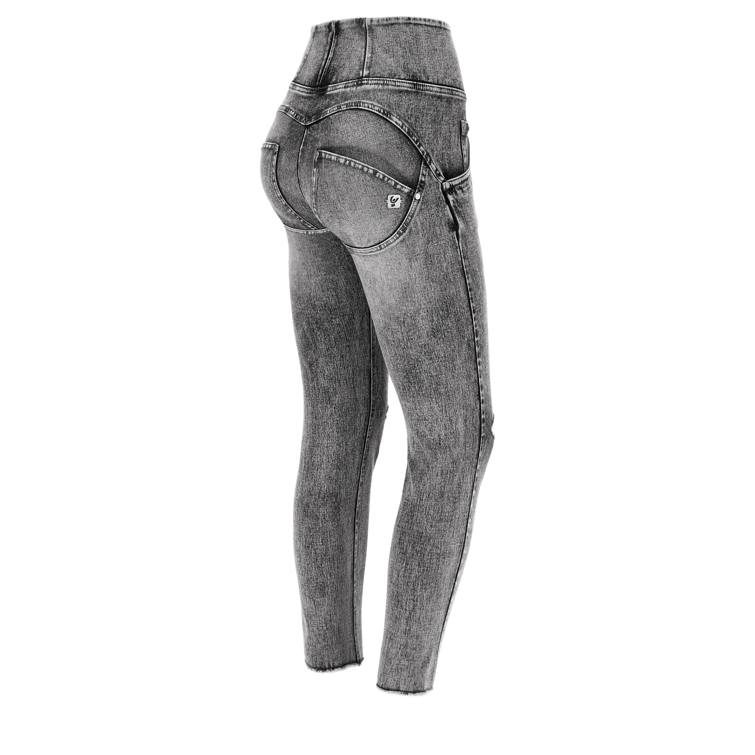 Freddy Jeans push up WR.UP® 7/8 superskinny denim effetto marble wash Jeans Slavato-Cuciture Grigie Donna Extra Large