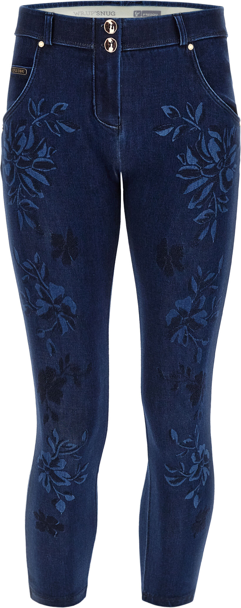 Freddy Jeans WR.UP® vita regular 7/8 con decoro floreale Dark Jeans-Seams On Tone Donna Extra Small