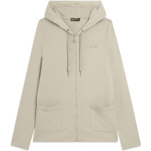 Freddy Felpa Cappuccio Zip con strass e inserto effetto seta Egret Donna Extra Small Freddy Felpa Cappuccio Zip con strass e inserto effetto seta Egret Donna Extra Small