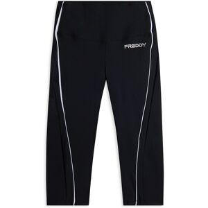 Freddy Leggings Corsaro a Vita Alta con bordature a contrasto Nero Donna Extra Small Freddy Leggings Corsaro a Vita Alta con bordature a contrasto Nero Donna Extra Small