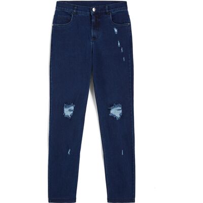Freddy Jeans skinny vita regular in denim distressed sostenibile Dark Jeans-Seams On Tone Donna Extra Large Freddy Jeans skinny vita regular in denim distressed sostenibile Dark Jeans-Seams On Tone Donna Extra Large